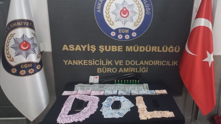 Ankara’da dolandırıcıları dolandıran 3 şüpheli yakalandı