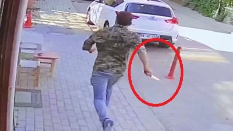 Ankara’da komşu esnafı bıçakla öldüren şahsın kaçış anı