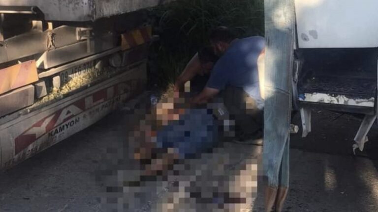 İzmir’de iki kamyon arasında sıkışan bir kişi öldü