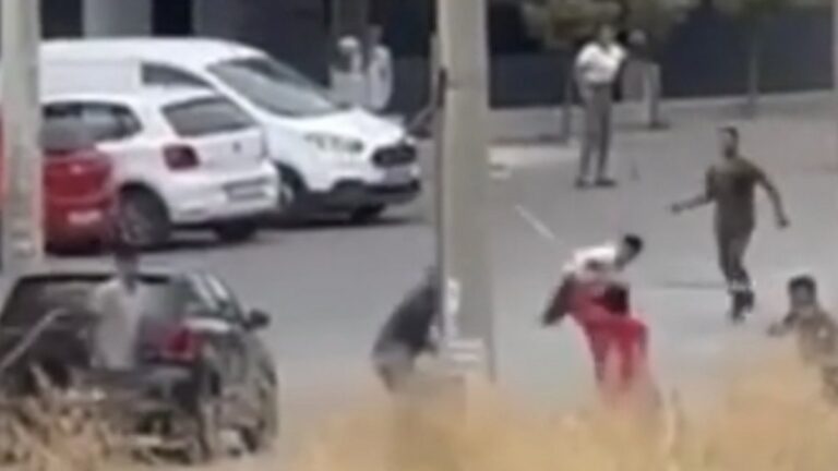 İzmir’de, yabancı uyruklu işçilerin kavgası kamerada
