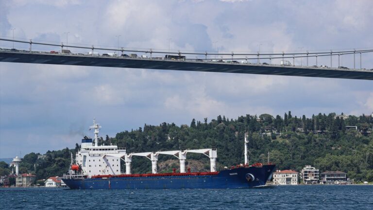 Ukrayna’dan çıkan ilk tahıl gemisi İstanbul Boğazı’nı geçti